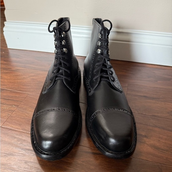 NWOT Damen Frost Paris Black Leather Cap Toe Men\'s Boots-Size 11 main image 3